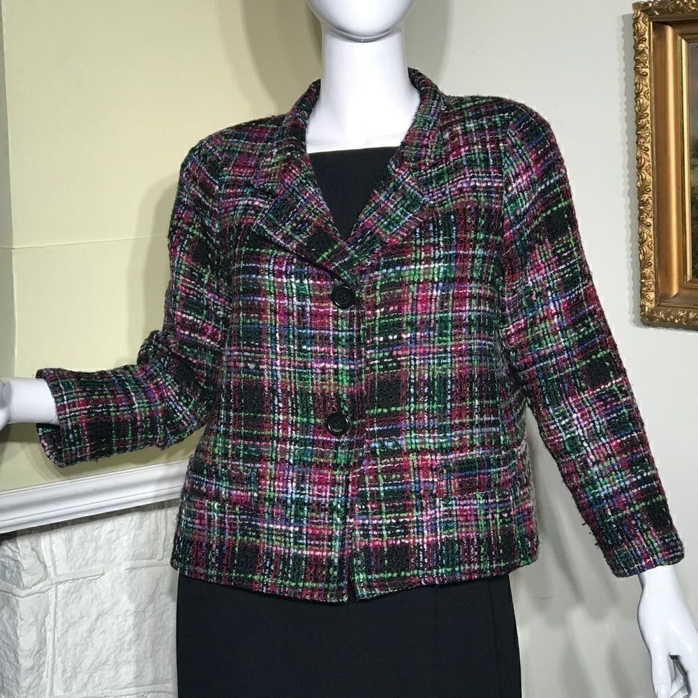 Talbots Multi-Colour Loomed Short Jacket - Picture 2 of 9